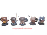 Fantasy Miniature Bear Adventurers Band B1 D&D Painted Conversion Set of 5