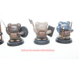 Fantasy Miniature Bear Adventurers Band B1 D&D Painted Conversion Set of 5