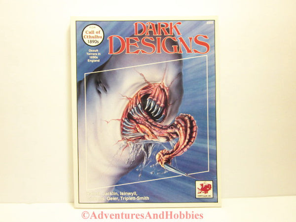 Call of Cthulhu Dark Designs 1890s Adventures with Map Chaosium 2332 1991 BTs