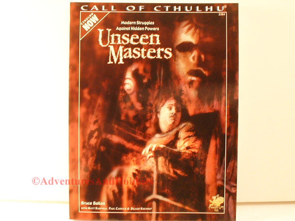 Call of Cthulhu Unseen Masters Chaosium 2384 1st Printing 2001