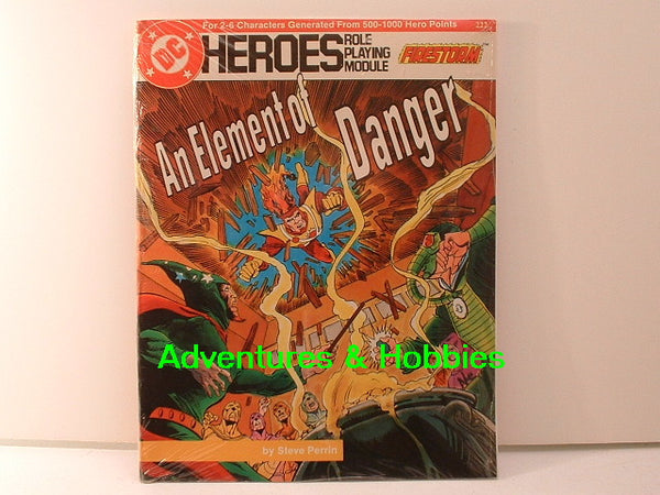 DC Heroes An Element of Danger 1986 Super Hero RPG New OOP J6
