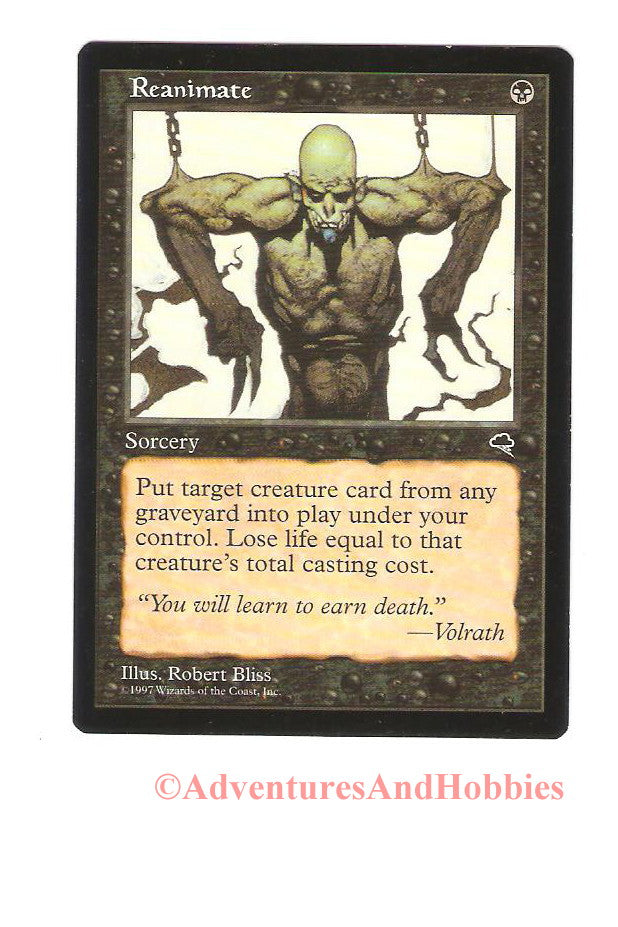 Magic the Gathering MTG Reanimate Tempest Light Play CCG 184HR Adventures And Hobbies Magic the Gathering MTG Reanimate Tempest Light Play CCG 184HR Adventures And Hobbies