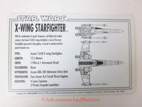 Star Wars X-Wing Starfighter Rebel Alliance File 0001 Technical Data Card 1995 BQ-D