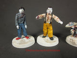 Post Apocalypse Zombie Horde Lot of 4 Painted Miniatures Horror Metal 25mm Z230