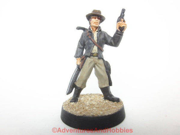 Indiana Jones Adventurer with Gun and Machete 411 32mm Pulp Painted Reaper Bones