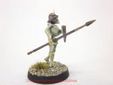 Fantasy Miniature Skeleton Warrior Spear 451 D&D Monster Painted 28mm Plastic Kitbash