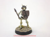 Fantasy Miniature Skeleton Warrior Spear 451 D&D Monster Painted 28mm Plastic Kitbash