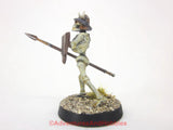 Fantasy Miniature Skeleton Warrior Spear 451 D&D Monster Painted 28mm Plastic Kitbash