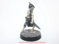 Fantasy Miniature Undead Skeleton Warrior 28mm 490 D&D Painted Plastic
