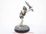 Fantasy Miniature Undead Skeleton Warrior 28mm 491 D&D Painted Plastic