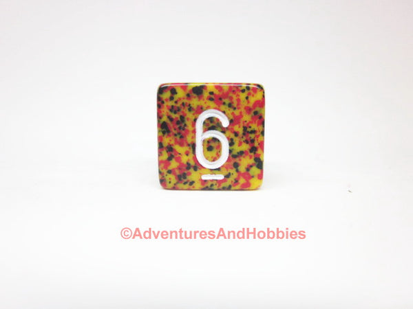 Chessex Speckled Explosion Dice D6 OOP 1990s D&D RPG