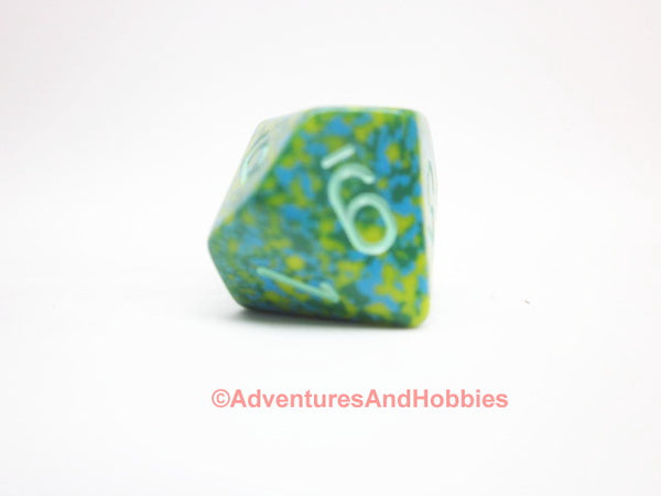 Chessex Speckled Sea Foam Dice D10 OOP 1999 Vintage D&D RPG