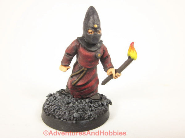 Miniature Evil Cultist With Torch 103 Pulp Call of Cthulhu Painted 25mm