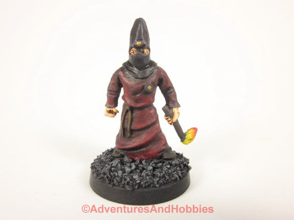 Miniature Evil Cultist With Torch 107 Pulp Call of Cthulhu Painted 25mm