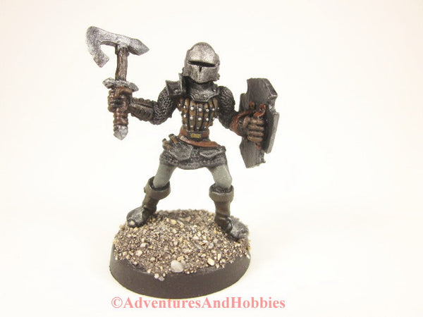Fantasy Miniature Knight Warrior With Battleaxe 211 Painted D&D 25mm front view