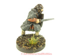Fantasy Miniature Warrior With Sword Shield 222 Painted D&D 25mm front view