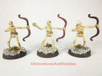 Fantasy Miniature D&D Undead Skeleton Archers Lot of 3 L232 Reaper Metal Painted