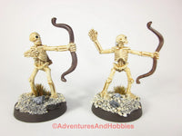 Fantasy Miniature D&D Undead Skeleton Archers Lot of 2 L236 Reaper Metal Painted