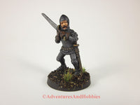 Fantasy Miniature Knight Two-Handed Sword 332 Painted Figure 28mm D&D