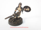 Fantasy Miniature Skeleton Warrior with Sword Rising From Ground 435 Painted