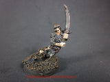 Fantasy Miniature Skeleton Warrior 2 Handed Sword 437 Rising From Ground Painted