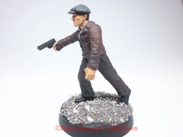 Call of Cthulhu Investigator with 45 Cal Pistol 439 Pulp Painted Plastic 25-28mm