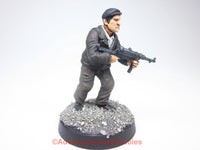 Miniature Pulp Henchman German Agent With SMG 442 Plastic Painted 28mm