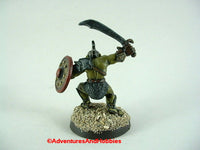 Fantasy Miniature D&D Orc Warrior Sword 473 Monster 25mm Painted
