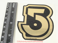 B5 Babylon 5 Gold and Black Foil Logo Label Sticker 3 Inches Tall