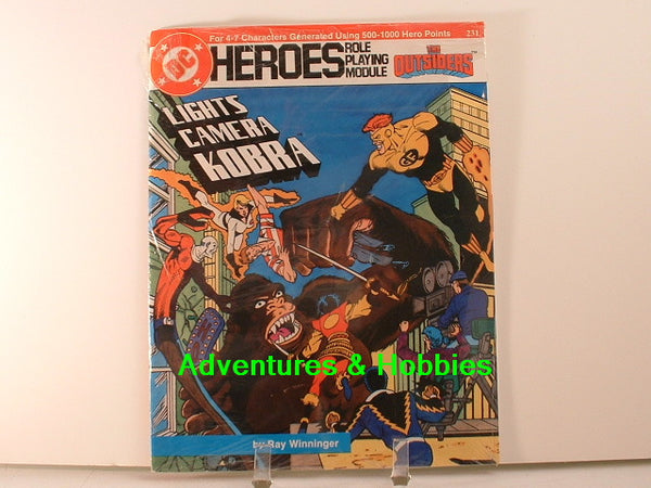 DC Heroes Lights Camera Kobra Super Hero RPG 1987 OOP New J7