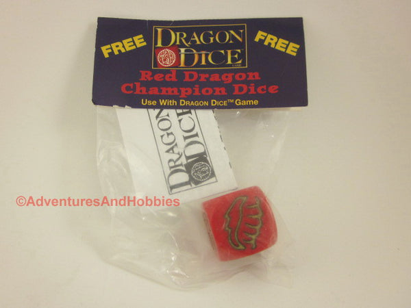 Dragon Dice Red Dragon Champion Dice Promotional Die TSR Fantasy Dice Game co
