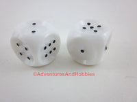 Braille Vision Impaired D6 Dice One Pair Six Sided 1 to 6 Raised Pips 20mm Set of 2