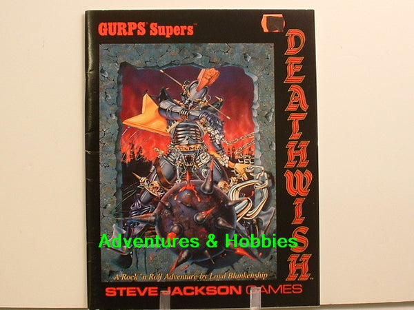 GURPS Supers Deathwish Adventure 1989 Super Hero RPG New OOP J6
