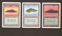Magic the Gathering MTG Land Islands Unlimited Set of 3 Light Play CCG 228AS