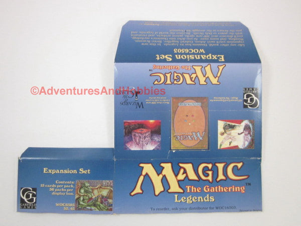 Magic the Gathering MTG Legends EMPTY Display Box English WoTC 1994 Wi Adventures And Hobbies Magic the Gathering MTG Legends EMPTY Display Box English WoTC 1994 Wi Adventures And Hobbies