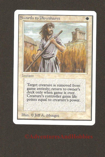 mtg unlimited cards Magic the Gathering MTG Swords to Plowshares Unlimited Light Play CCG – Adventures And Hobbies