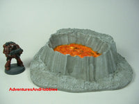 Miniature Volcano Lava Pool S124 Wargame Terrain Fantasy D&D Warhammer 40K
