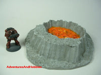 Miniature Volcano Lava Pool S124 Wargame Terrain Fantasy D&D Warhammer 40K