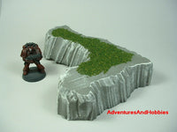 Wargame Terrain Grassy Hill Rocky Edge S143 Fantasy Warhammer 40K