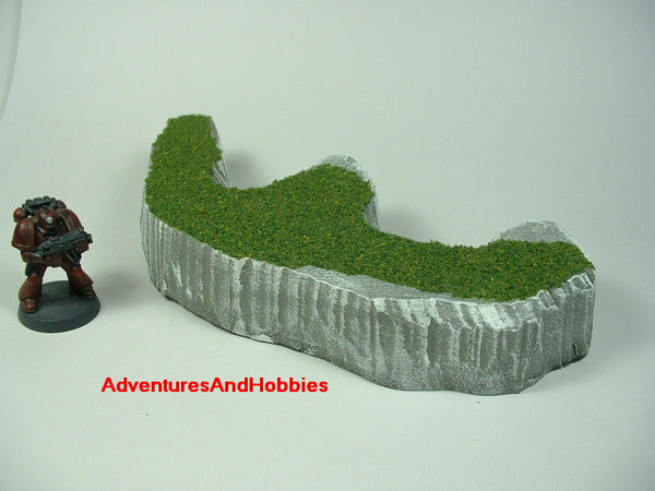 Miniature Wargame Terrain Grassy Hill Rocky Edge S154 Warhammer 40K D& –  Adventures And Hobbies