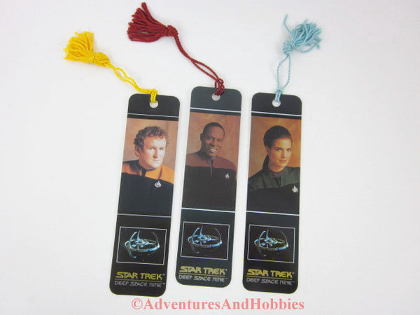 Star Trek DSN Tasseled Bookmarks Lot of 3 Sisko Dax O'Brien 1993 105DU