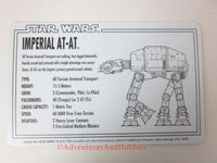 Star Wars Imperial AT-AT Rebel Alliance File 0004 Technical Data Card 1996 BQ-D