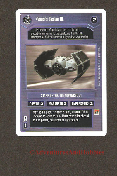 Star Wars Vader's Custom TIE 115 Unlimited Trading Card