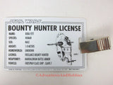 Star Wars Boba Fett Bounty Hunter License Identification Card ID Badge Costume 1996 BQ
