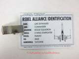 Star Wars Commander Luke Skywalker Identification Card ID Badge Costume 1996 BQ