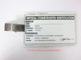 Star Wars Imperial Stormtrooper Identification Card ID Badge Costume 1996 BQ