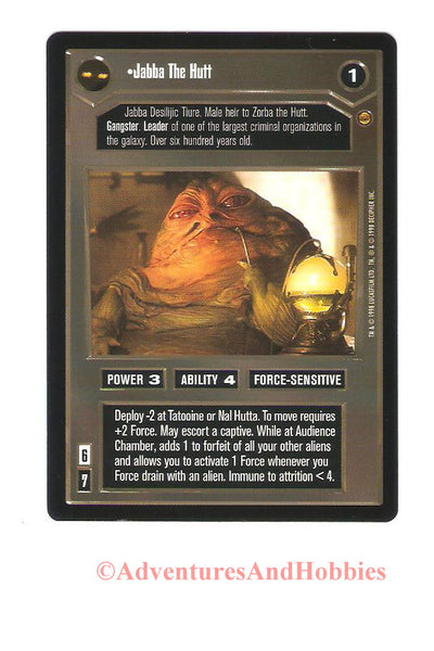 Star Wars CCG Jabba The Hutt 109 Jabba's Palace Trading Card