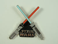 Star Wars Pin Crossed Lightsabers Black Logo 1996 Hollywood Pins Metal