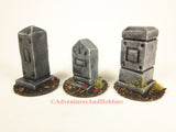Wargame Terrain Graveyard Monuments Set of 3 T1542 Fantasy D&D Horror Scenery 40K