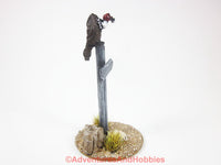 Wargame Scenery Road Sign Post With Vulture T1595 25-28mm Post Apocalypse